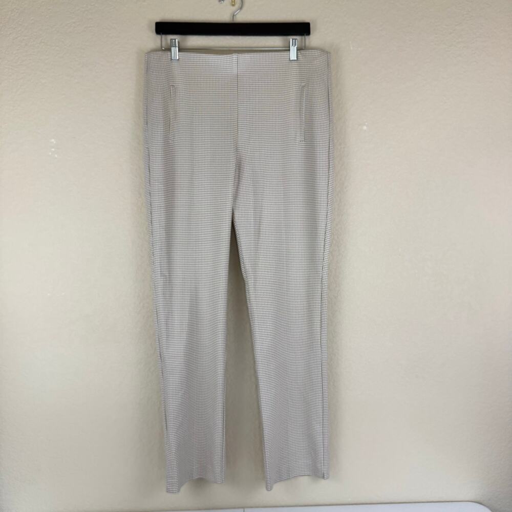 NEW Chicos Size 2R Juliet Pants Womens US 12R Tan Herringbone So Slimming Office
